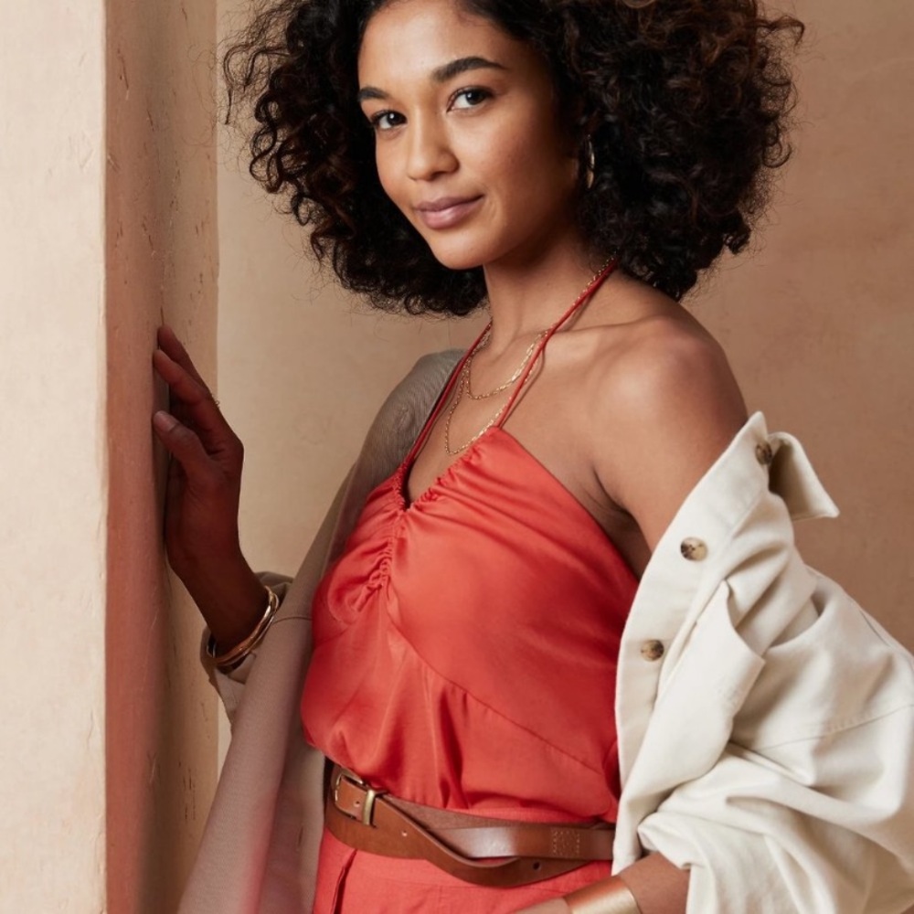 Silky Halter Top | Banana Republic